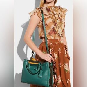 1941 Coach Rogue 30 With Whipstitch Handles In Forest Green